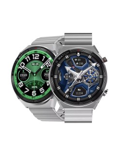 Smartwatch KELLO DX3 PRO Rozmowy BT Pulsometr Srebrny Metal 2 PASKI